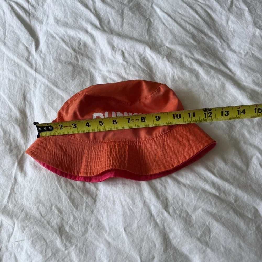 Dunkin' Reversible Bucket Hat Pink/Orange Coffee & Tea Theme